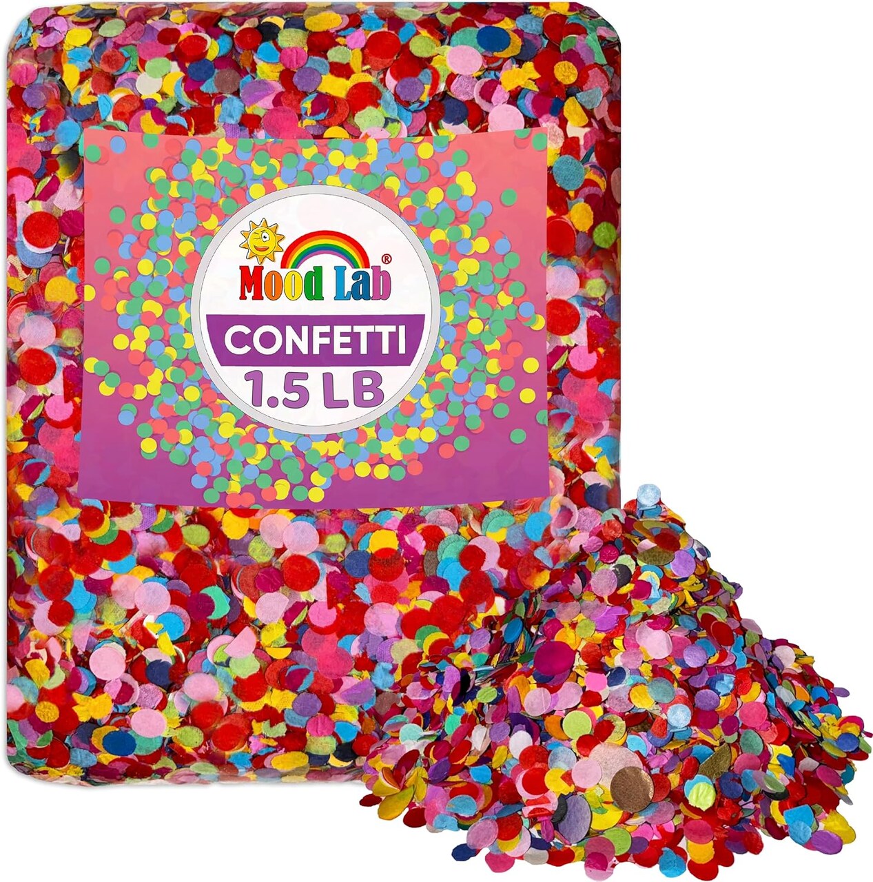 1.5lbs Multicolor Mexican Tissue Confetti – Round Party Scatter